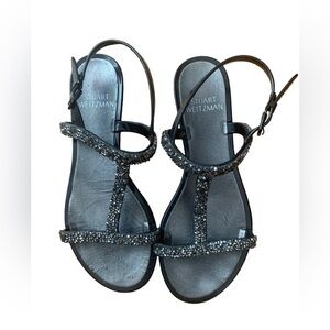 Stuart Weitzman Teezer Rhinestone Jelly Sandals